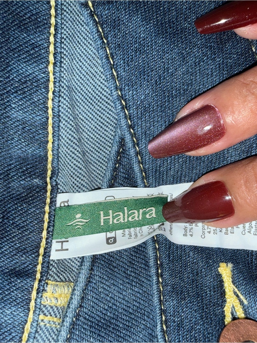 HALARA Women's Wide-Leg Denim Jeans - Blue - Picture 5 of 6